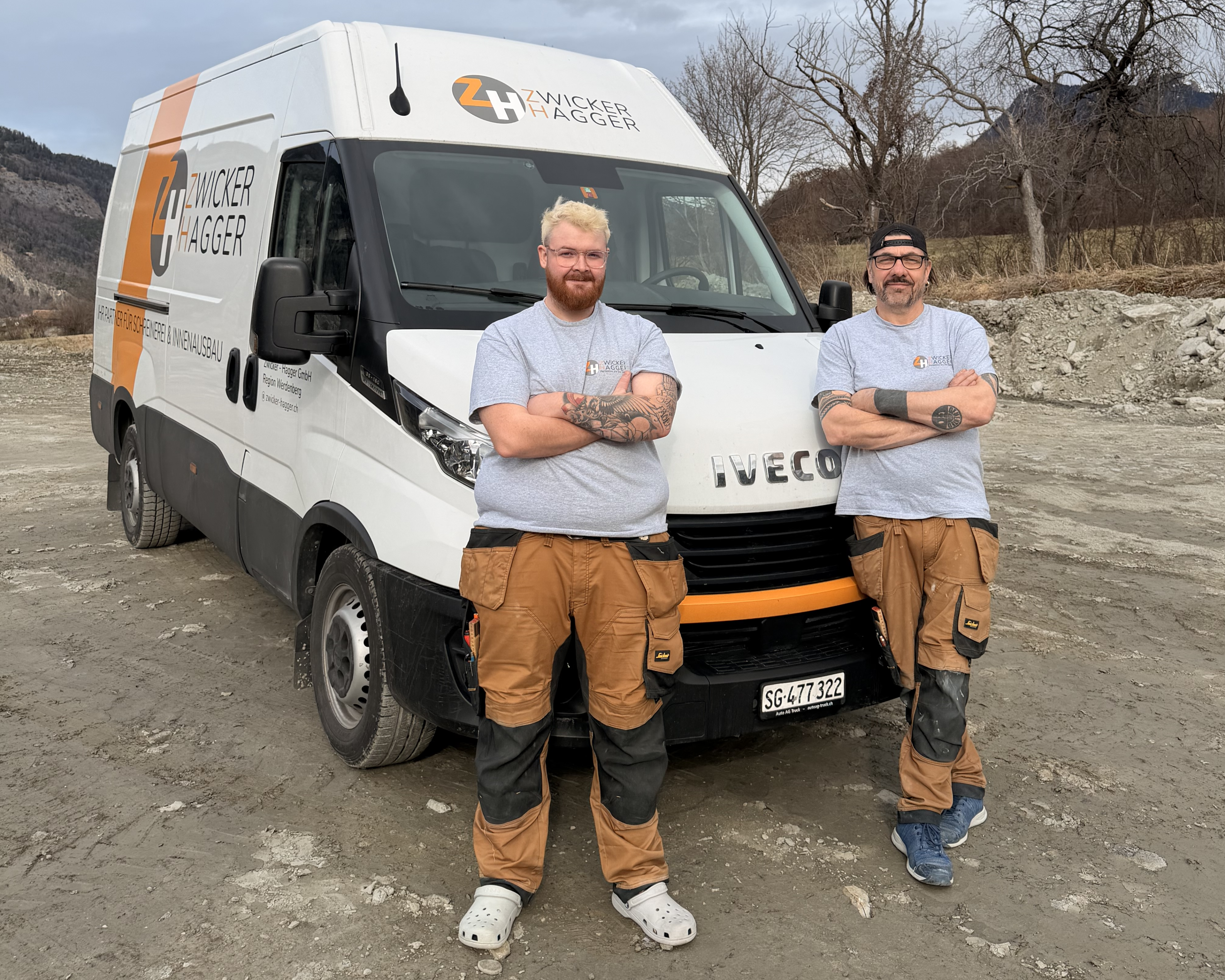 v. l. n. r. Micha Hagger, Daniel Keller
